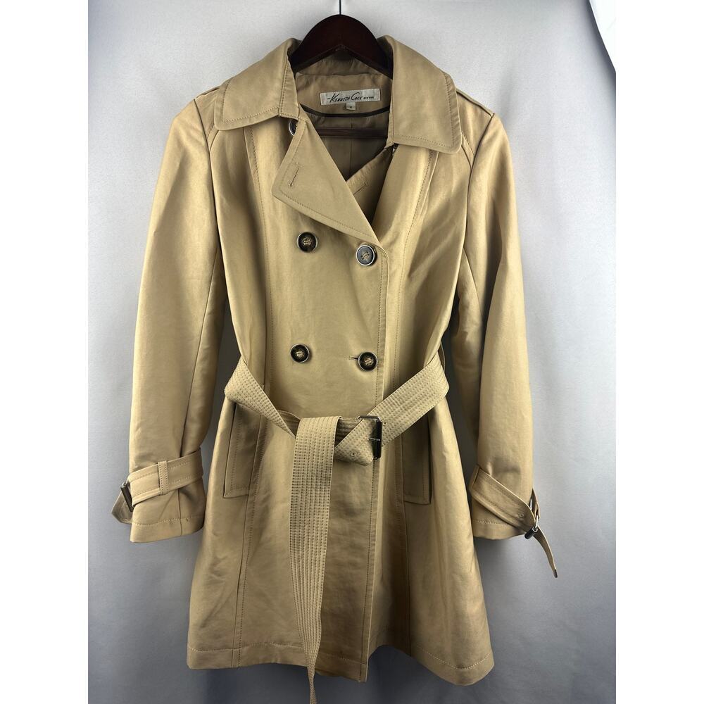 Women’s Kenneth Cole Mid length Beige Trench coat Size M